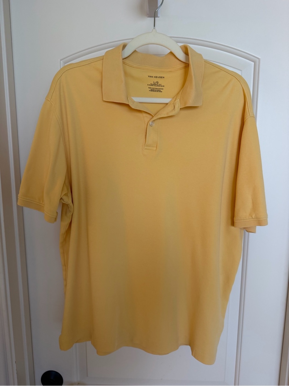 Van Heusen Men's Pale Yellow Polo Shirt